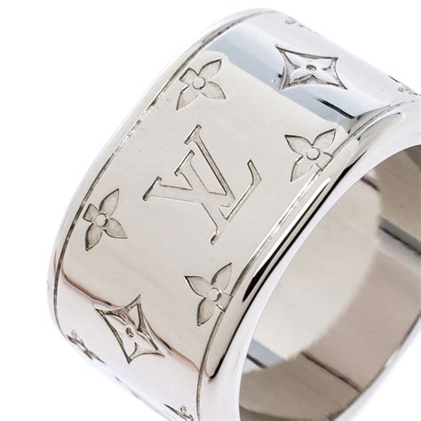 Louis Vuitton LOUIS VUITTON RING MONOGRAM SILVER .